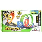 Track Racing: Dirkalna steza z dvojno 360° super zanko in 1 avtomobilčkom 1/64