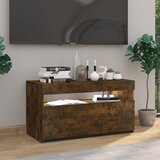 TV ormarić s LED svjetlima boja dimljenog hrasta 75x35x40 cm | shoptok.hr