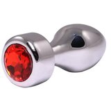 Fantasy Metalni analni dildo sa crvenim dijamantom, 8cm Cene