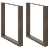  Noge za blagovaonski stol U-oblik 2 kom Prirodni čelik 90 x (72-73) cm Čelik | shoptok.hr