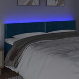  LED uzglavlje tamnoplavo 200x5x78/88 cm baršunasto | shoptok.hr
