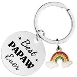 INF Mavrični epoksi obesek za ključe iz nerjavečega jekla CHY008 - srebrn, (22104538) | Shoptok.si
