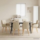  Trpezarijske stolice 6 pcs Tkanina Krem 60 x 56 x 96 cm | shoptok.hr