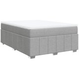  Krevet box spring s madracem svjetlosivi 140x200 cm od tkanine Slike