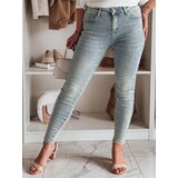 DStreet Spodnie damskie jeansowe skinny ze zdobieniem GLAMSKIN niebieskie | shoptok.hr