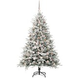 vidaXL Umjetno božićno drvce s rasvjetom i setom kuglica Zelena 180 cm | shoptok.hr