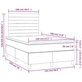  box spring s madracem LED tamnosivi 120 x 190 cm tkanina | shoptok.hr