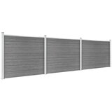 vidaXL Komplet ograjnih panelov WPC 526x146 cm siv Cene