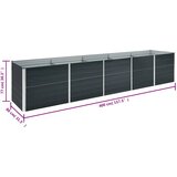  Povišena vrtna gredica pocinčani čelik 400x80x77 cm antracit | shoptok.hr