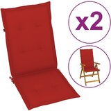 vidaXL Blazine za vrtne stole 2 kosa rdeče 120x50x3 cm Cene