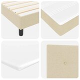 Box spring krevet s uzglavljem Krema 140 x 190 cm tkanina | shoptok.hr