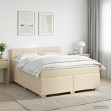  Boxspring krevet s madracem Krem 180 x 200 cm Tkanina Slike