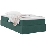  Krevet s madracem i skladištem Tamnozelena 90 x 200 cm Baršun | shoptok.hr