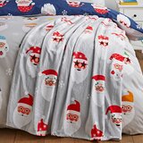 Catherine Lansfield Siva deka s božićnim motivom od mikropliša 130x170 cm Santa Spec-Tacular – | shoptok.hr