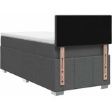  Boxspring krevet s madracem Tamnosiva 90 x 200 cm Tkanina - Tamnosiva 90 x 200 cm Prošiveno gumbima | shoptok.hr