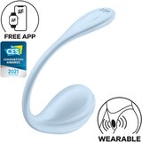 Satisfyer Smooth Petal - pametno vibrirajuće jaje (plavo) | shoptok.hr