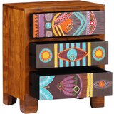 vidaXL Komoda Višebojna 50x35x60 puno drvo bagrem | shoptok.hr