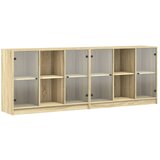 Maison Chic Knjižna omara - Knjižni regal z vrati sonoma hrast 204x37x75 cm inženirski les, (21726150) Cene