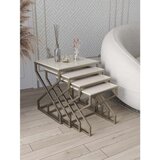 Hanah home Ela set od 4 umetnuta stočića, antik ram, krem MDF ploče | Eponuda.com