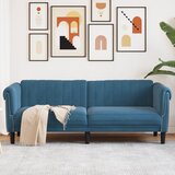 vidaXL Trosjed od tkanine plavi baršunasti | shoptok.hr