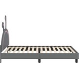  Krevet za djecu s uzglavljem Svjetlosiva 80 x 200 cm PU | Shoptok.si