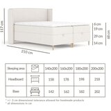 Maison de Rêve Kremno bela boxspring postelja s prostorom za shranjevanje 180x200 cm Monpelli – | Shoptok.si