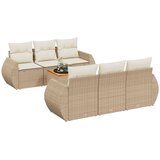  7-dijelni set vrtnih sofa od poliratana s jastucima bež 70 x 62 x 69 cm | shoptok.hr