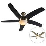 QAZQA Stropni ventilator zlato z daljinskim upravljalnikom - Cool Cene