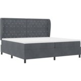 vidaXL Krevet s kutijom s madracem tamno sive boje 200x200 cm baršun | shoptok.hr