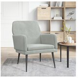  Fotelja svjetlosiva 62 x 79 x 79 cm baršunasta | shoptok.hr