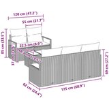  Set sofe 6 pcs Crna i Tirkizna poliratan | shoptok.hr