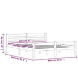  Okvir za krevet od masivne borovine boja meda 160 x 200 cm | shoptok.hr