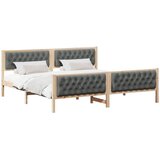  Krevetna konstrukcija s uzglavljem Tamno siva 200 x 200 cm | shoptok.hr