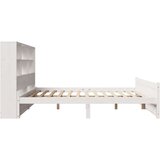 vidaXL Knjižna postelja brez vzmetnice bela 140x200 cm trdna borovina | Shoptok.si