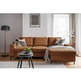 Miuform Narančasta/smeđa sklopiva kutna garnitura od samta (s desnim kutom) Lofty Lilly – | shoptok.hr