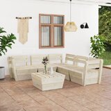 Maison Chic Seti vrtnega pohištva - Vrtna garnitura iz palet 6-delna impregnirana smrekovina, (21804775) | Shoptok.si