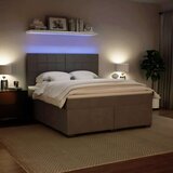 vidaXL Krevet s oprugama i madracem svjetlosivi 180x200 cm baršunasti | shoptok.hr