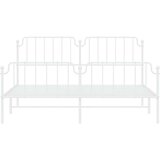 Metalni okvir kreveta uzglavlje i podnožje bijeli 183x213 cm | shoptok.hr