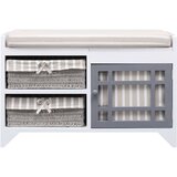  Klupa za hodnik bijela 70 x 33,5 x 45 cm od drva paulovnije | shoptok.hr