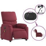  Električni masažni naslonjač od tkanine crvena boja vina | shoptok.hr