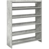  Stalak za cipele boja betona 80x25x100 cm konstruirano drvo | shoptok.hr