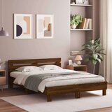  Okvir za krevet s uzglavljem boja hrasta 140x200 cm drveni | shoptok.hr