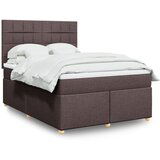 Maison Chic Box spring postelja - Vzmetna postelja z vzmetnico temno rjav 140x190 cm blago SL17837, (21894796) | Shoptok.si