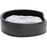  Krevet za pse crno-sivi 79 x 70 x 19 cm od pliša i umjetne kože | shoptok.hr