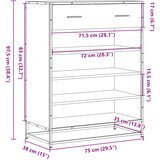 Ormarić za cipele Sonoma hrast Konstruirano drvo i metal | shoptok.hr