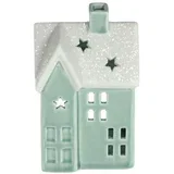 Porcelanska kućica za sveću 11,1 cm mint boje