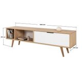 Hanah home TV komoda, bež Slike