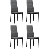  Jedilni stoli 4 kosi svetlo sivo blago | Shoptok.si