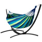 Lean Toys Vrtna viseča mreža z okvirjem za dve osebi, zelena in modra, 200x120 | Shoptok.si