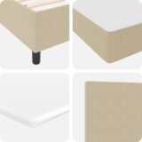 Box Spring Krevet s Madracem &amp LED Svjetlom Zeleno Sivo 100x200 cm Tkanina od Žoržeta | shoptok.hr